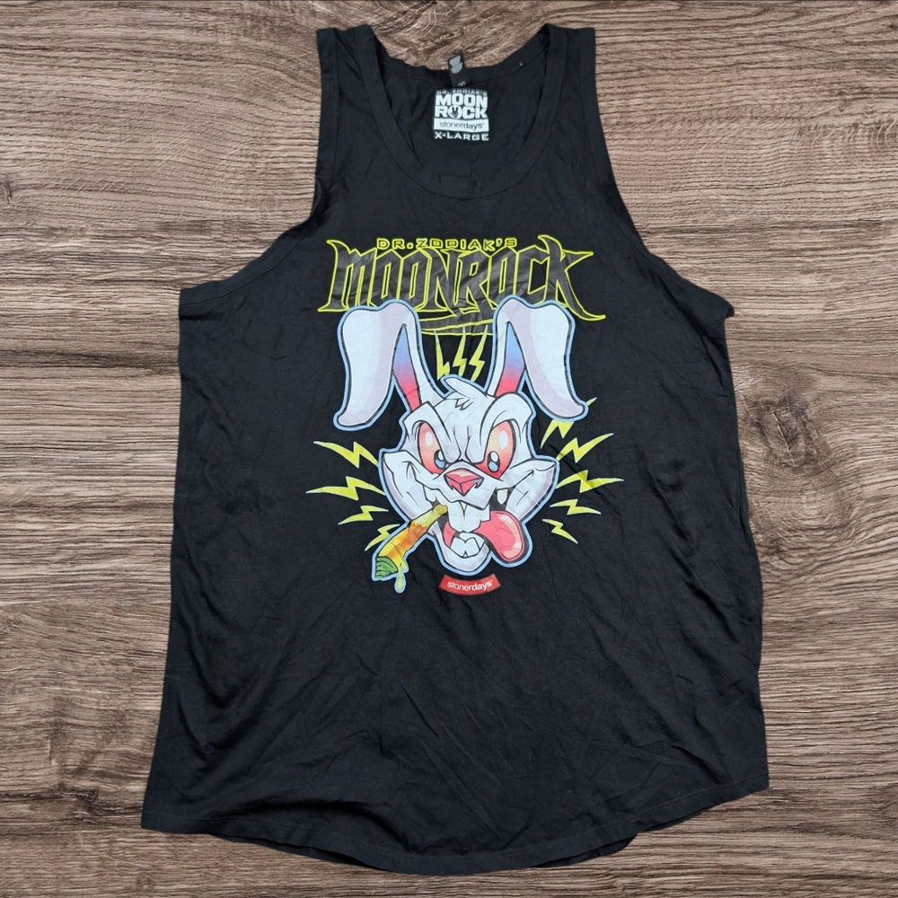 MoonRock Stoned Rabbit Graphic Tank Top